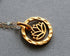 Gold Vermeil Over Sterling Silver Lotus Circle Bloom Charm -- VM/CH2/CR98